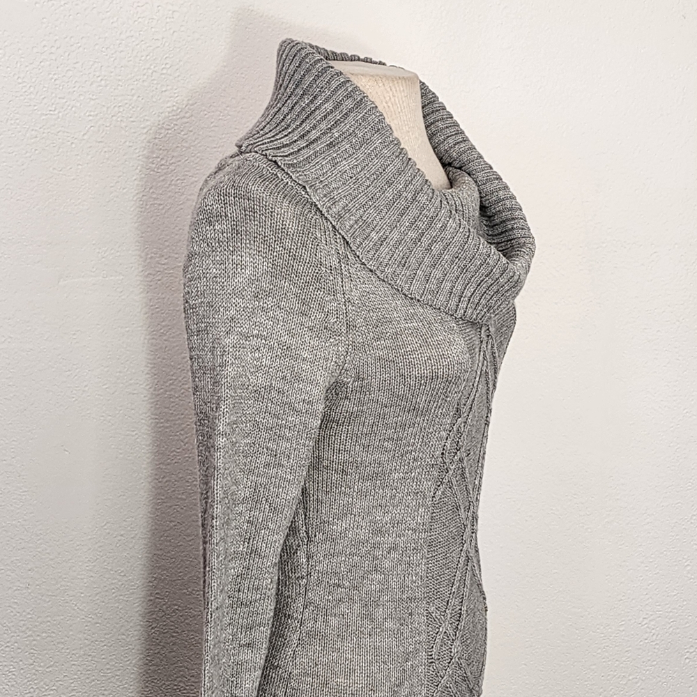 RUE 21 Dress Cable Detail Knit Sweater Gray M - Picture 10 of 15